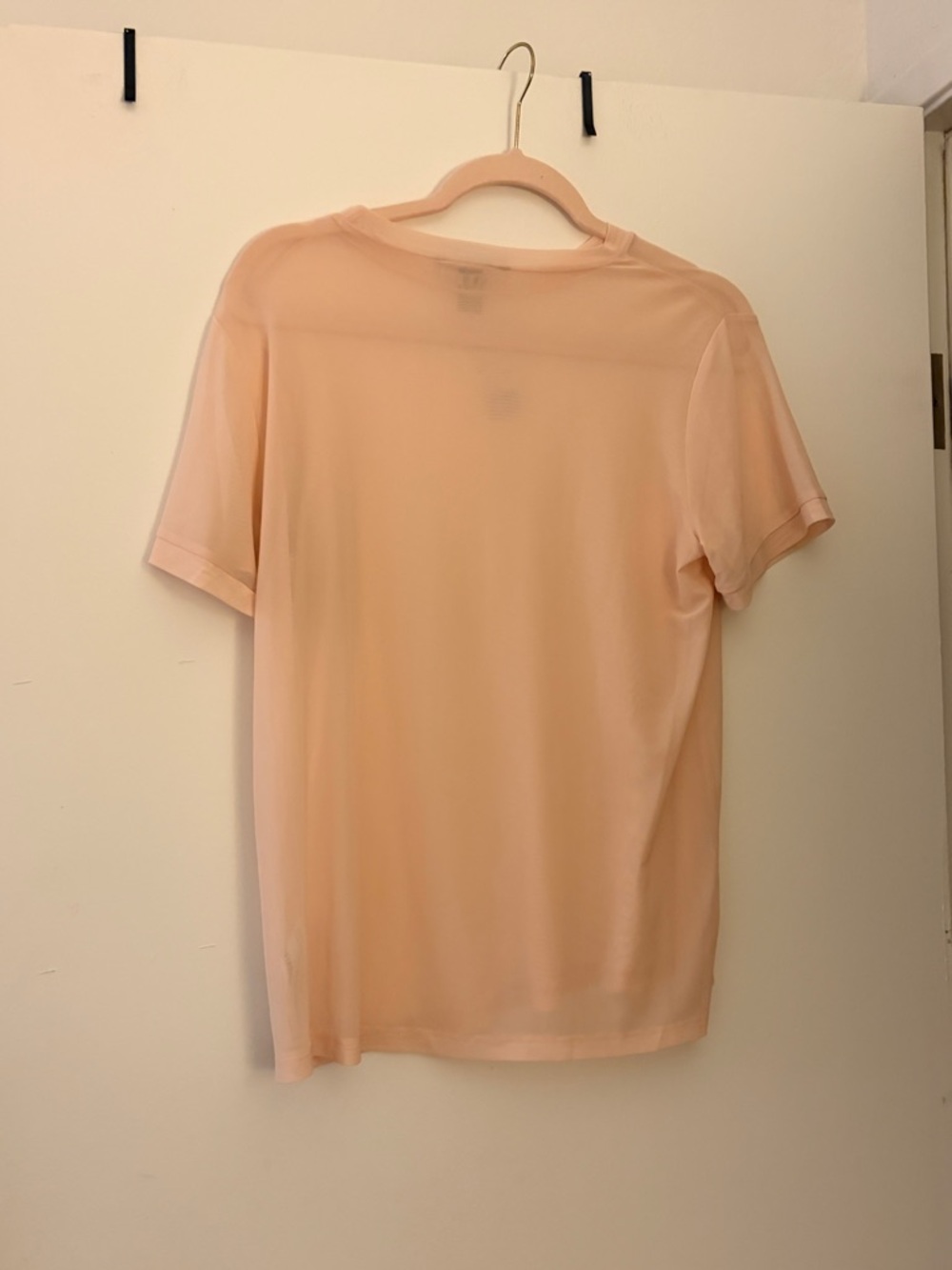 Women’s Short Sleeve Crew Neck Top - Peach